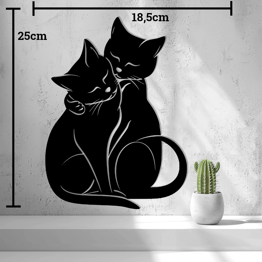 2d Loving Cats Wall Art - thumbnail 2